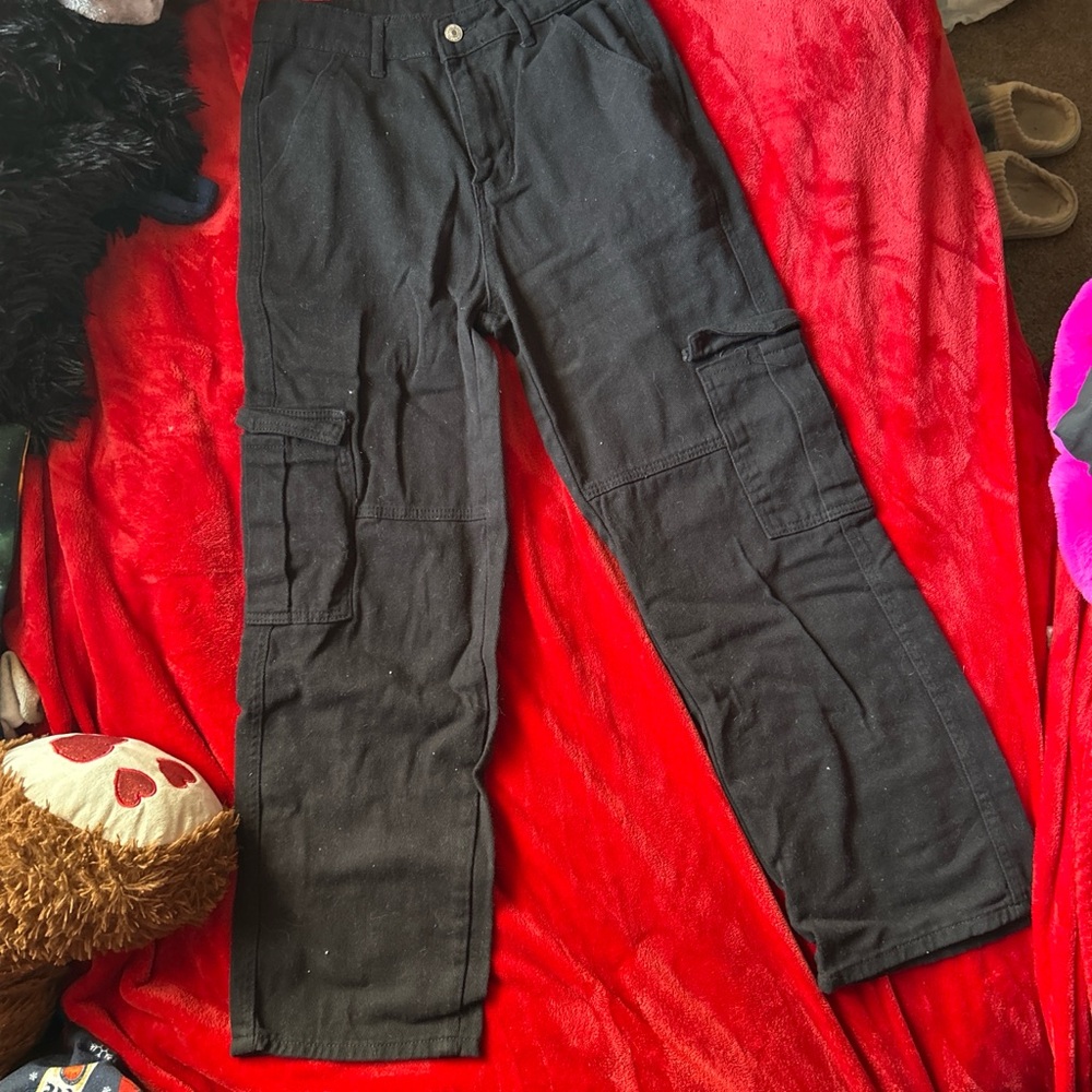 SHEIN Men's Black Cargo Pants
